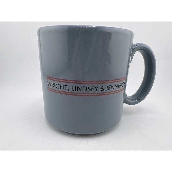 Wright Lidnesy Jennings Advertising Coffee Mug Cup Vintage Gray - Picture 3 of 8